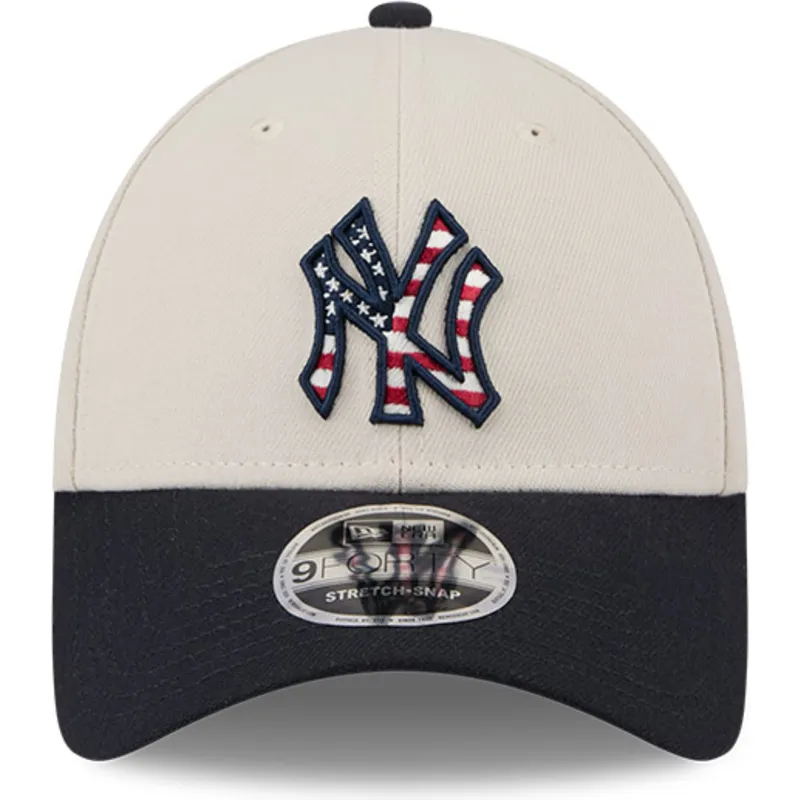 kasketter-buet-beige-snapback-9forty-stretch-snap-4th-of-july-fra-new-york-yankees-mlb-af-new-era