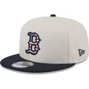 beige-og-marinebla-snapback-9fifty-4th-of-july-boston-red-sox-mlb-kasket-fra-new-era