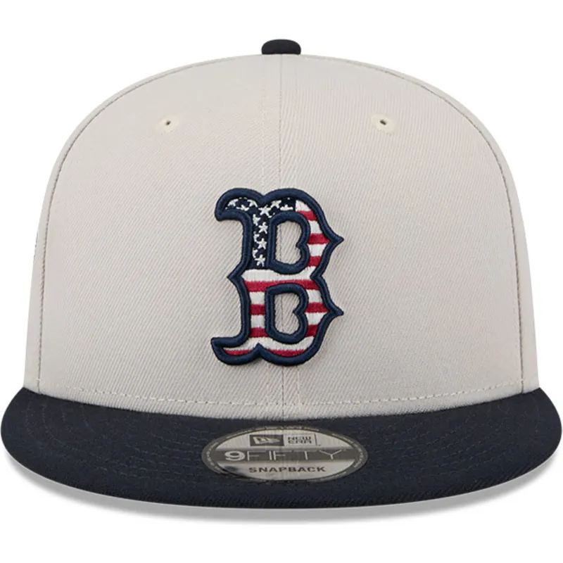kasketter-flad-beige-snapback-9fifty-4th-of-july-fra-boston-red-sox-mlb-af-new-era