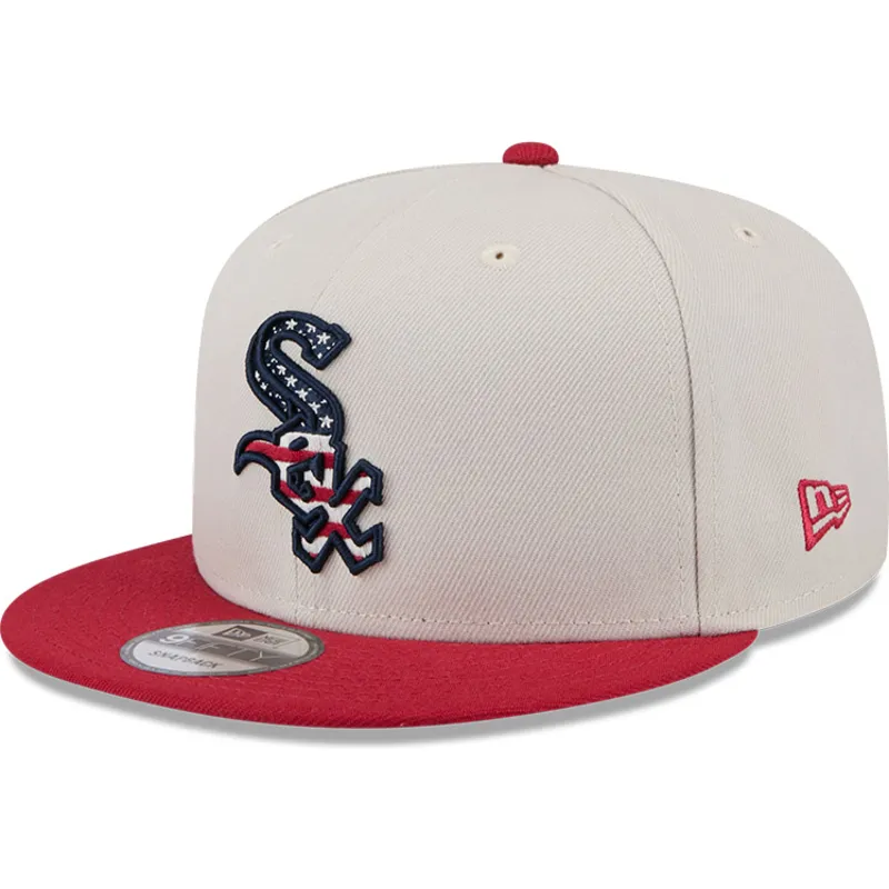 beige-og-rod-flad-kasket-snapback-9fifty-4th-of-july-fra-chicago-white-sox-mlb-fra-new-era
