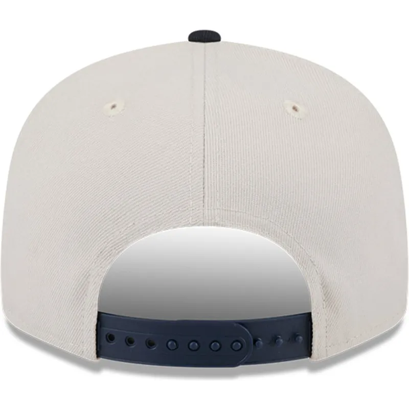 flad-beige-og-marinebla-snapback-kasket-9fifty-4th-of-july-fra-detroit-tigers-mlb-fra-new-era