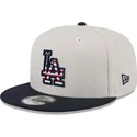 los-angeles-dodgers-mlb-new-era-9fifty-4th-of-july-beige-og-marinebla-snapback-fladskygget-kasket