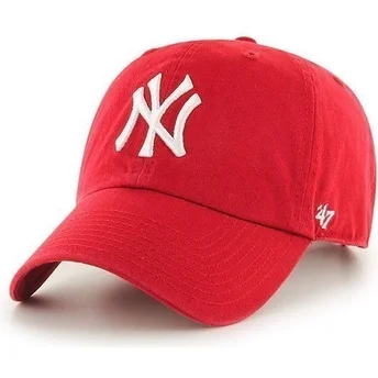 Kasketter buet rød justerbar rem fra New York Yankees MLB af 47 Brand