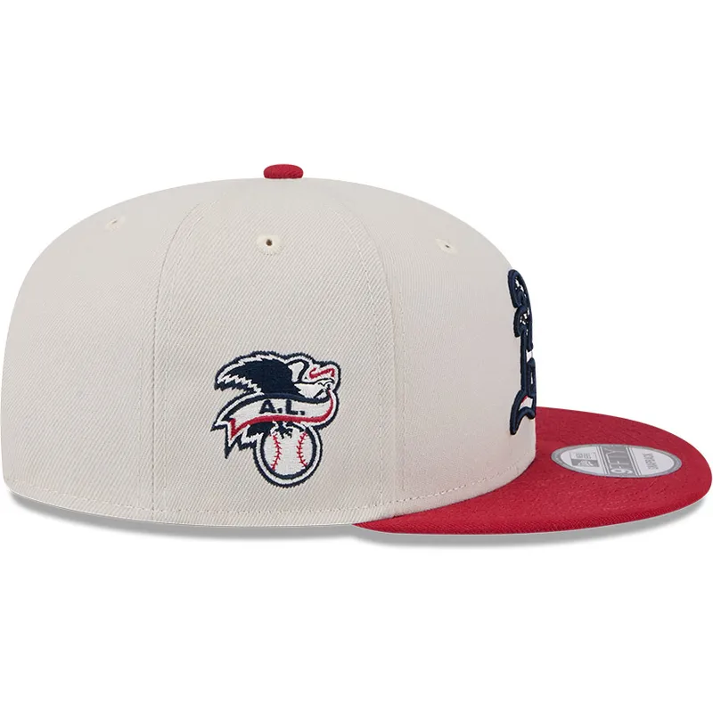 flad-beige-og-rod-snapback-kasket-9fifty-4th-of-july-fra-oakland-athletics-mlb-fra-new-era