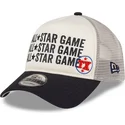 beige-og-marinebla-trucker-kasket-a-frame-all-star-game-fra-texas-rangers-mlb-fra-new-era