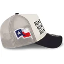 beige-og-marinebla-trucker-kasket-a-frame-all-star-game-fra-texas-rangers-mlb-fra-new-era