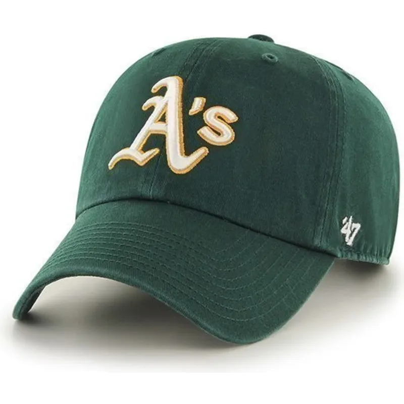 kasketter-buet-gron-justerbar-rem-fra-oakland-athletics-mlb-af-47-brand