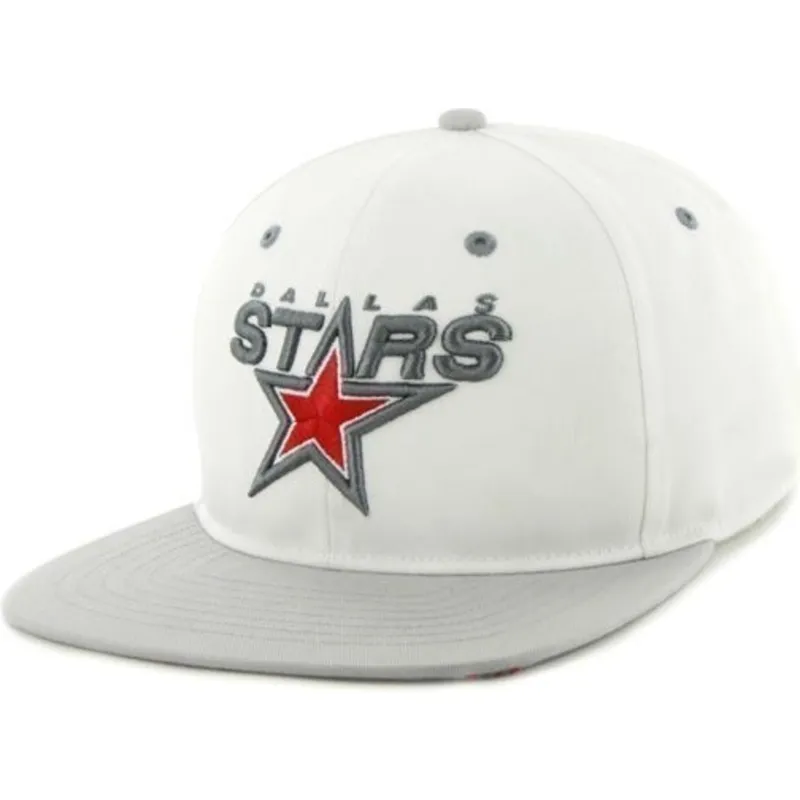 kasketter-flad-hvid-snapback-fra-dallas-stars-nhl-af-47-brand