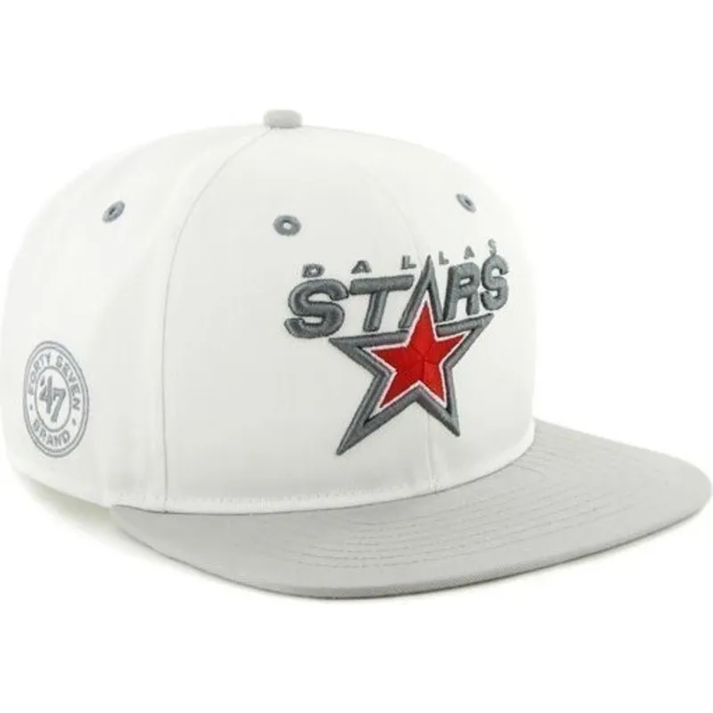 kasketter-flad-hvid-snapback-fra-dallas-stars-nhl-af-47-brand