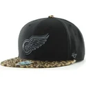 sort-og-leopard-detroit-red-wings-nhl-snapback-kasket-fra-47-brand