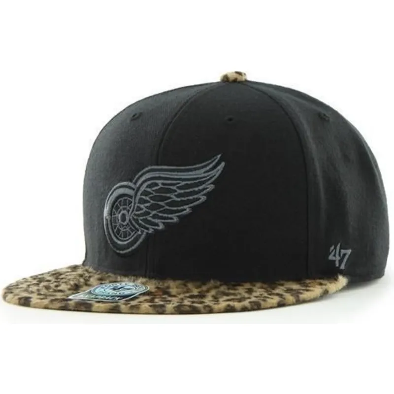 kasketter-flad-sort-snapback-fra-detroit-red-wings-nhl-af-47-brand