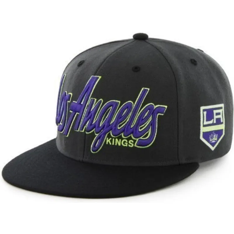 kasketter-flad-sort-snapback-de-letras-fra-los-angeles-kings-nhl-af-47-brand