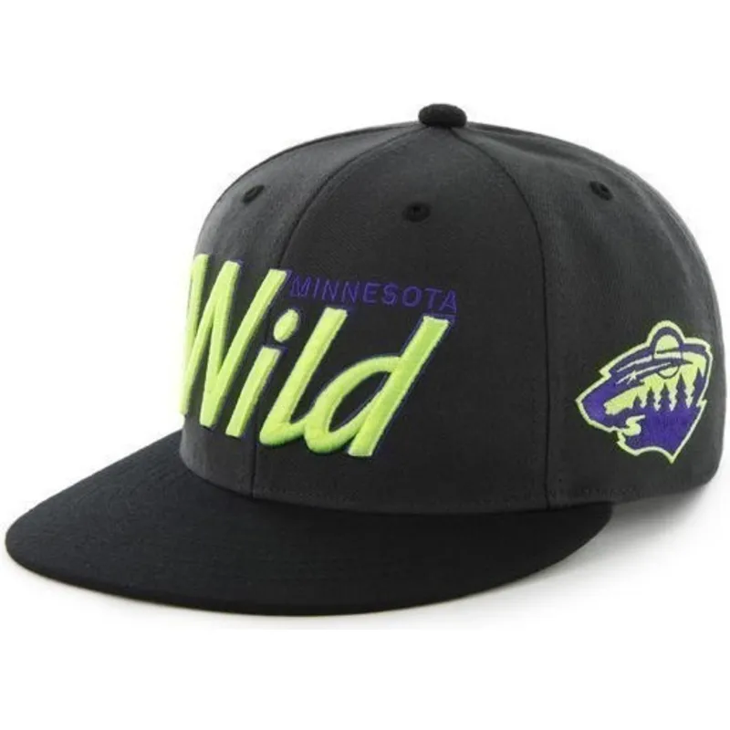 kasketter-flad-sort-snapback-de-letras-fra-minnesota-wild-nhl-af-47-brand