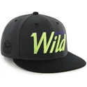 sort-snapback-kasket-med-flad-skygge-og-minnesota-wild-nhl-bogstavlogo-fra-47-brand