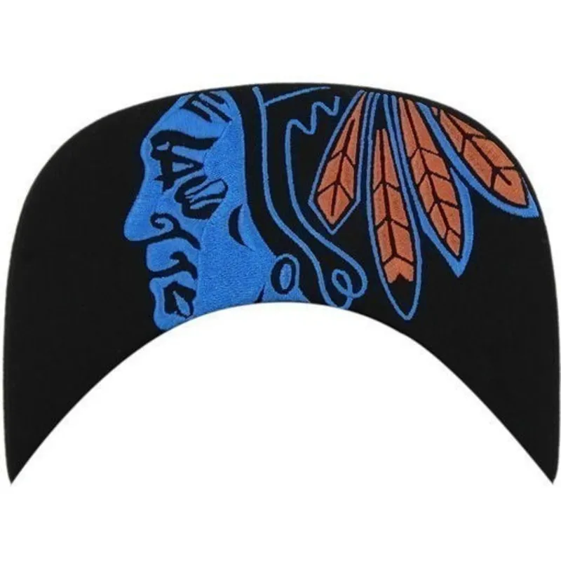 kasketter-flad-sort-snapback-de-letras-fra-chicago-blackhawks-nhl-af-47-brand