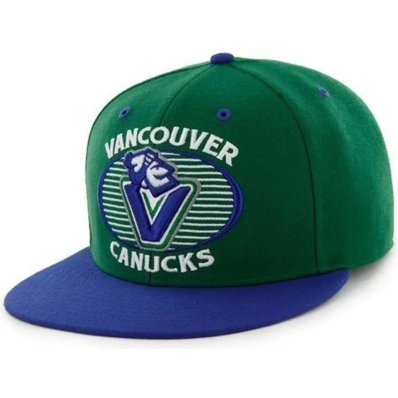 kasketter-flad-gron-snapback-fra-vancouver-canucks-nhl-af-47-brand