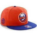 kasketter-flad-orange-snapback-fra-new-york-islanders-nhl-af-47-brand