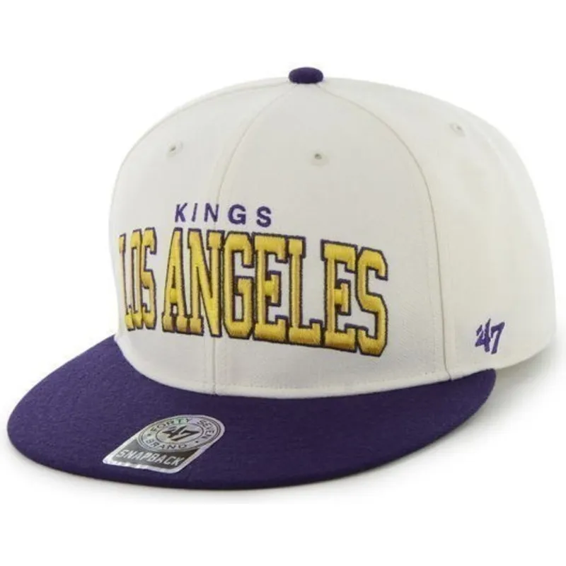 kasketter-flad-hvid-snapback-fra-los-angeles-kings-nhl-af-47-brand kasketter-flad-hvid-snapback-fra-los-angeles-kings-nhl-af-47-brand