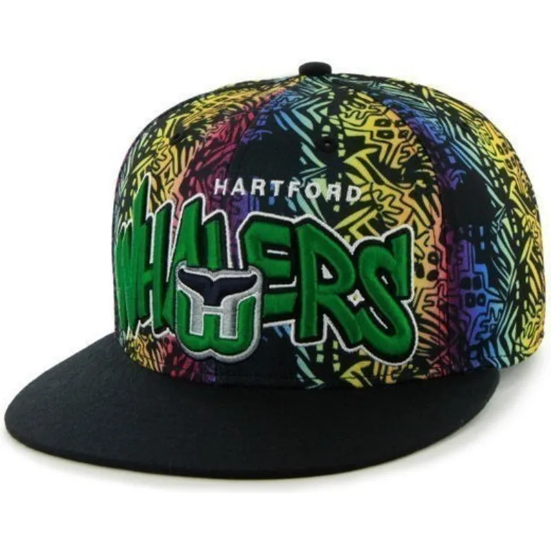 kasketter-flad-gron-snapback-multicolor-fra-hartford-whalers-nhl-af-47-brand