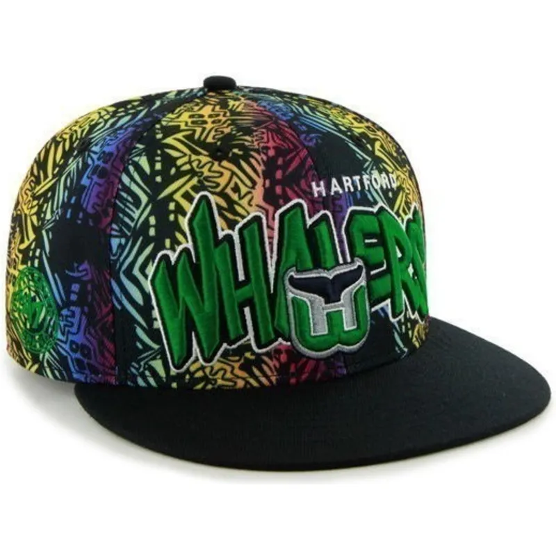 kasketter-flad-gron-snapback-multicolor-fra-hartford-whalers-nhl-af-47-brand