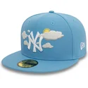 kasketter-flad-bla-tilpasset-59fifty-cloud-fra-new-york-yankees-mlb-af-new-era