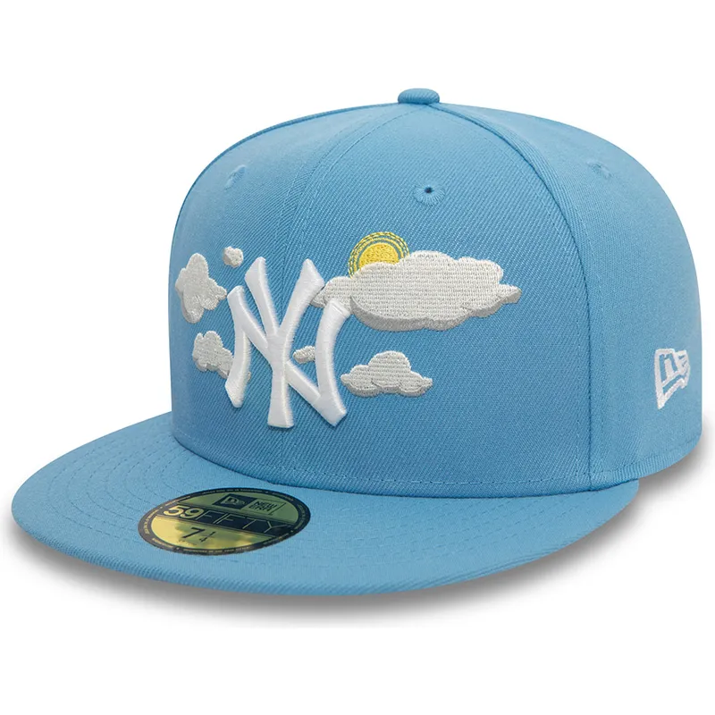 kasketter-flad-bla-tilpasset-59fifty-cloud-fra-new-york-yankees-mlb-af-new-era