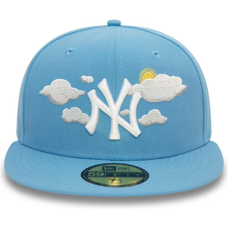 kasketter-flad-bla-tilpasset-59fifty-cloud-fra-new-york-yankees-mlb-af-new-era