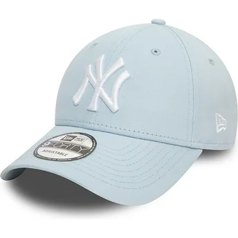 New Era Curved Brim 9FORTY League Essential New York Yankees MLB Lys Blå Justerbar Kasket