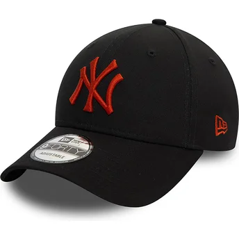 New Era Buet Brim Rød Logo 9FORTY League Essential New York Yankees MLB Sort Justerbar Kasket