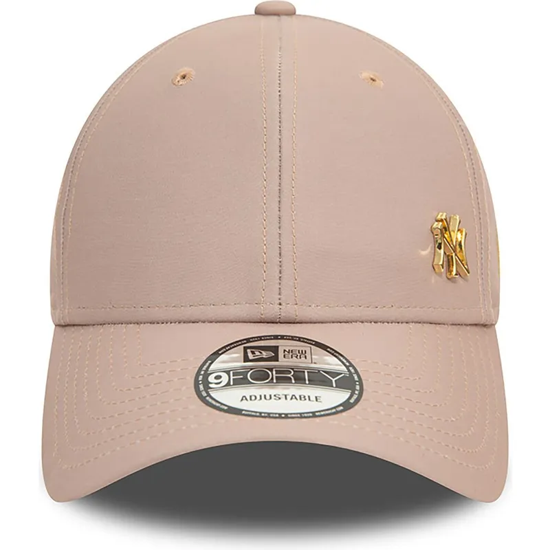 kasketter-buet-beige-justerbar-rem-dorado-9forty-flawless-fra-new-york-yankees-mlb-af-new-era