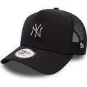 new-era-new-york-yankees-mlb-a-frame-metallic-marinebla-trucker-kasket