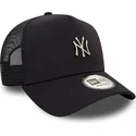 new-era-new-york-yankees-mlb-a-frame-metallic-marinebla-trucker-kasket