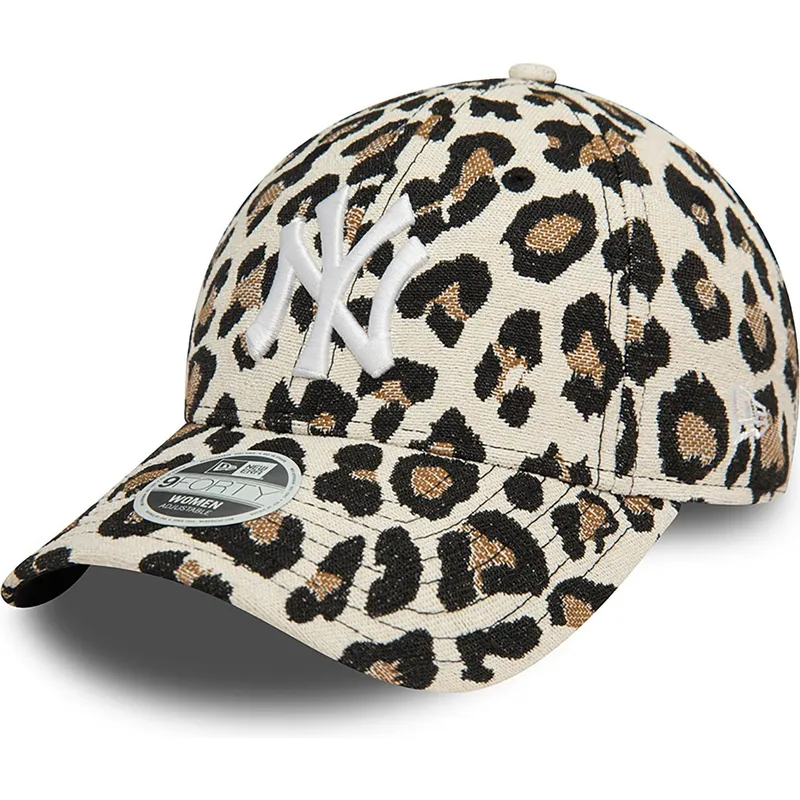 kasketter-buet-leopard-justerbar-rem-9forty-fra-new-york-yankees-mlb-af-new-era