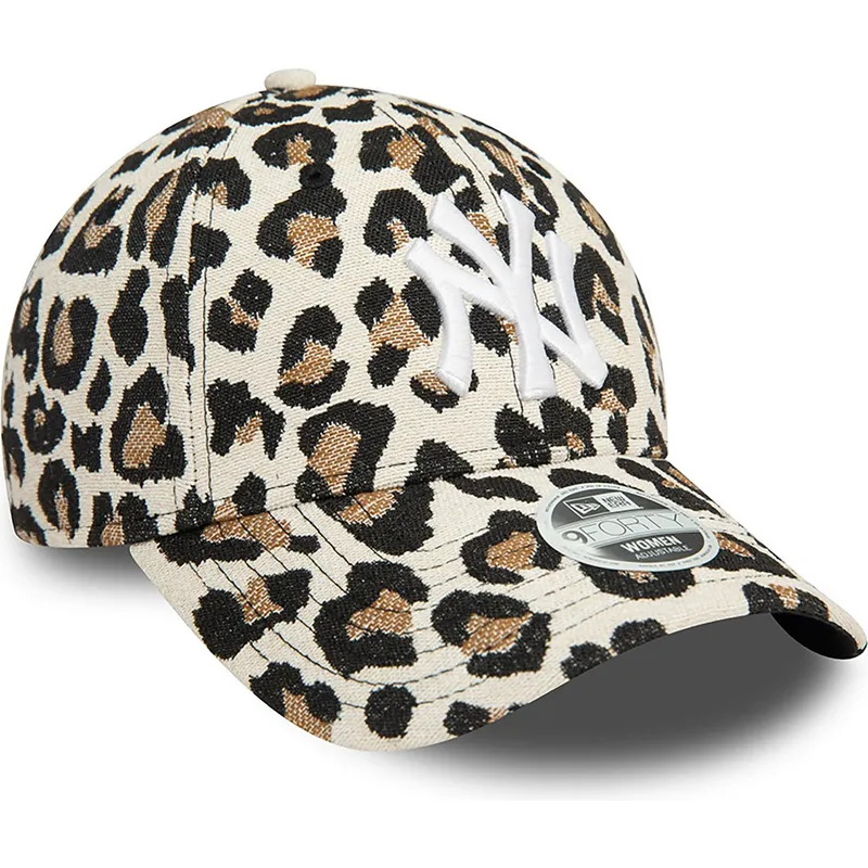 kasketter-buet-leopard-justerbar-rem-9forty-fra-new-york-yankees-mlb-af-new-era