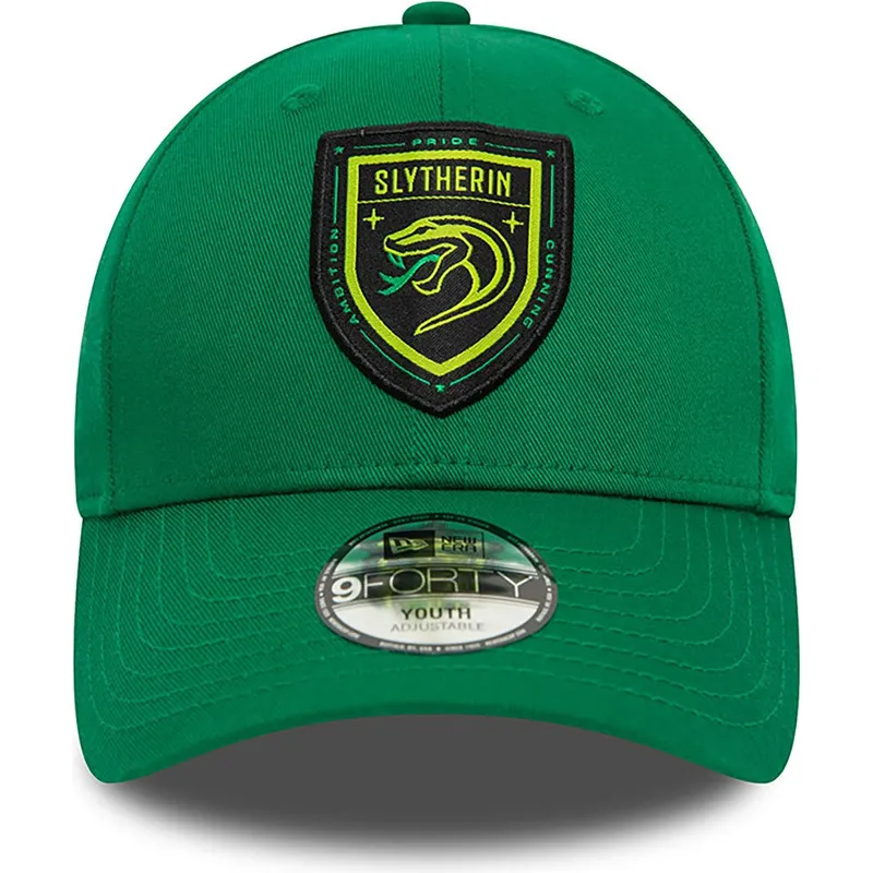 gron-buet-snapback-kasket-til-born-9forty-slytherin-harry-potter-fra-new-era