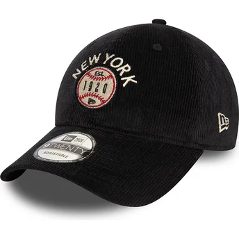 New Era Bukket Skygge The Empire State 9TWENTY Cord Byer og Strande New York Sort Justerbar Kasket