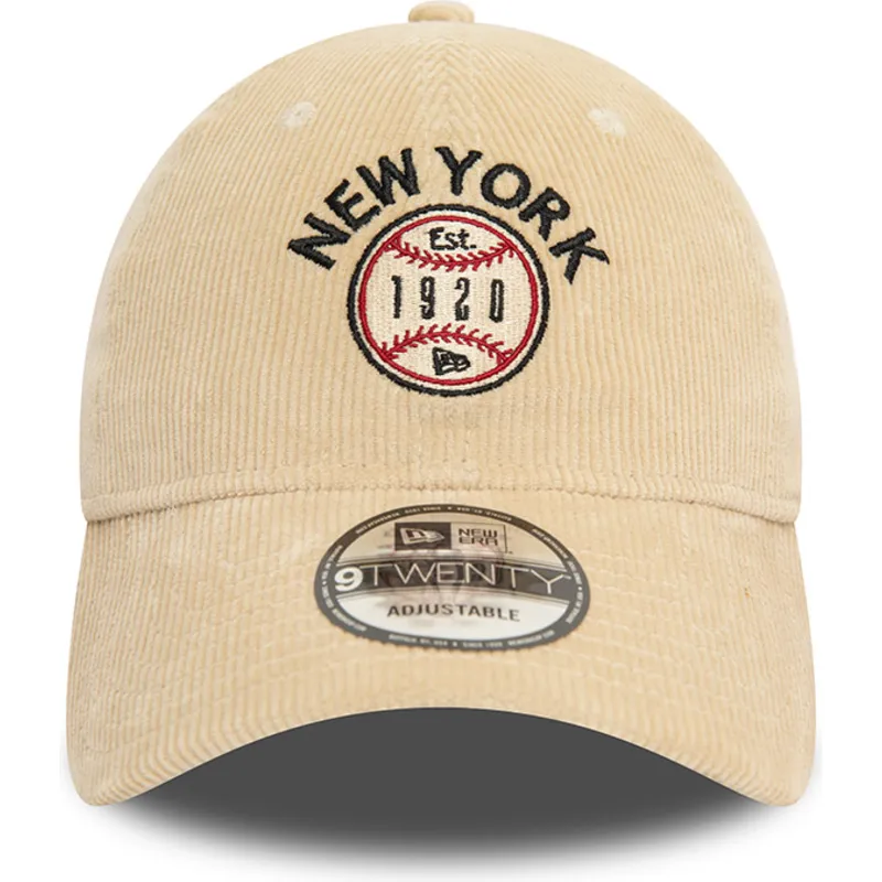 kasketter-buet-beige-justerbar-rem-the-empire-state-9twenty-cord-fra-new-york-ciudades-y-playas-af-new-era