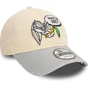 new-era-curved-brim-9twenty-washed-looney-tunes-bugs-bunny-beige-and-grey-adjustable-cap