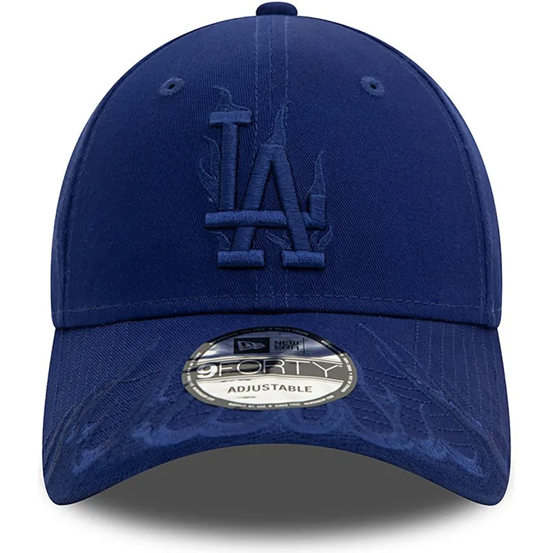 kasketter-buet-bla-justerbar-rem-9forty-flame-fra-los-angeles-dodgers-mlb-af-new-era