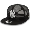 flad-sort-trucker-kasket-9fifty-embroidered-mesh-fra-new-york-yankees-mlb-fra-new-era