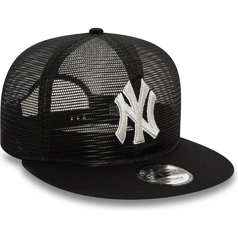 flad-sort-trucker-kasket-9fifty-embroidered-mesh-fra-new-york-yankees-mlb-fra-new-era