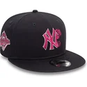 new-york-yankees-mlb-new-era-9fifty-seasonal-flower-navybla-snapback-cap-med-fladt-skygge-og-lyserodt-logo