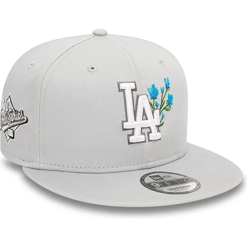 kasketter-flad-gra-snapback-9fifty-seasonal-flower-fra-los-angeles-dodgers-mlb-af-new-era