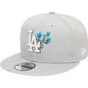 gra-snapback-9fifty-seasonal-flower-fladskygget-kasket-fra-los-angeles-dodgers-mlb-fra-new-era