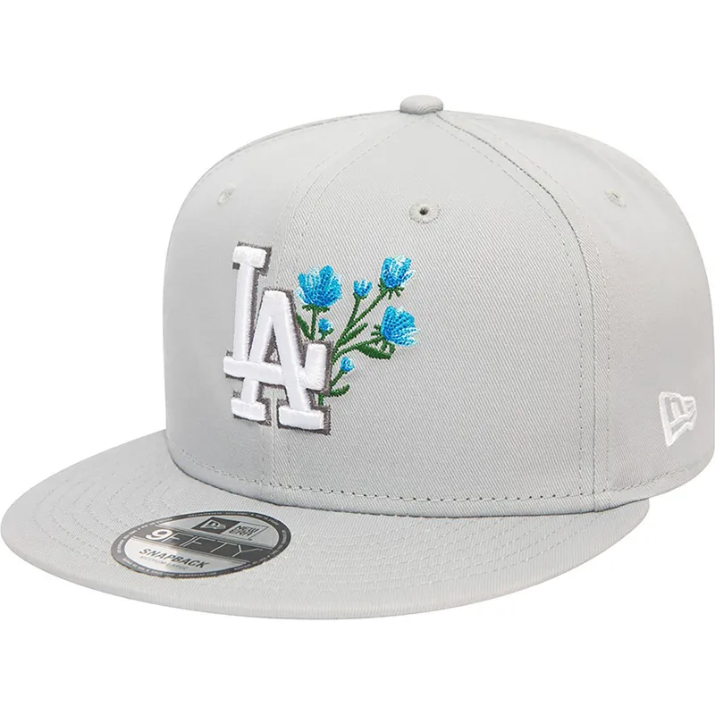 kasketter-flad-gra-snapback-9fifty-seasonal-flower-fra-los-angeles-dodgers-mlb-af-new-era