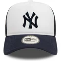 hvid-og-marinebla-a-frame-world-series-new-york-yankees-mlb-trucker-kasket-fra-new-era