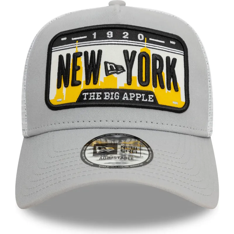 kasketter-buet-gra-snapback-a-frame-license-plate-fra-new-york-ciudades-y-playas-af-new-era kasketter-buet-gra-snapback-a-frame-license-plate-fra-new-york-ciudades-y-playas-af-new-era