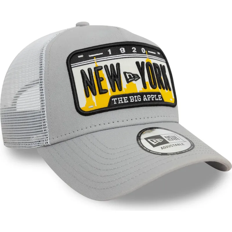 kasketter-buet-gra-snapback-a-frame-license-plate-fra-new-york-ciudades-y-playas-af-new-era kasketter-buet-gra-snapback-a-frame-license-plate-fra-new-york-ciudades-y-playas-af-new-era