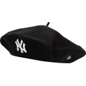 sort-kvindehue-wool-beret-fra-new-york-yankees-mlb-fra-new-era