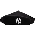 sort-kvindehue-wool-beret-fra-new-york-yankees-mlb-fra-new-era